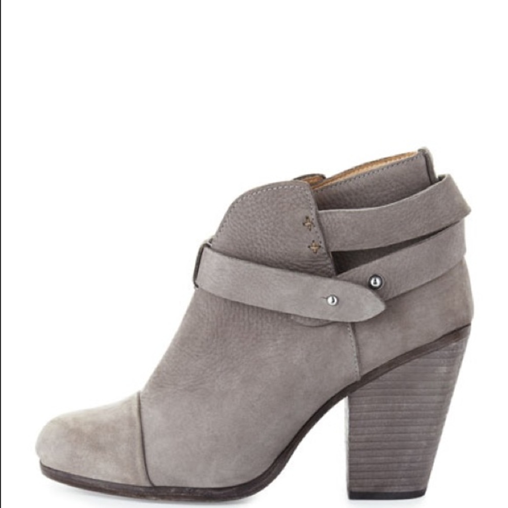 Rag & Bone Harrow Suede Ankle Boots in Granite
